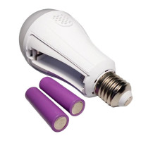 Лампочка з акумулятором 2 x18650 20w Енергоощадна лампочка Led лампа