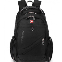 Універсальний чоловічий рюкзак Swiss Gear, Рюкзак 8810 35 л, USB з дощовиком Чорний