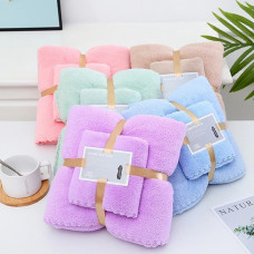 Набір рушників із мікрофібри 2 шт., 145×80 см і 75×35 см, м'які вбиральні лазеві рушники AND 521-2415