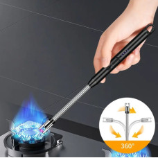 USB запальничка BBQ lighter з акумулятором для гриля, каміна та свічок чорна