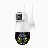 Вулична камера Dual Camera P12 WI-FI IP V380PRO з подвійним об'єктивом і датчиком руху
