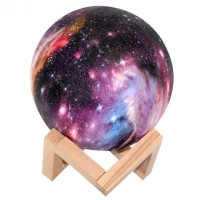 Акумуляторний 3D нічник Moon Lamp Космос 15 см з пультом і 16 кольорами