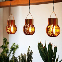 Набір садових підвісних світильників Garden Light 9 з полум'я робота на сонячній батареї