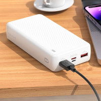 Повербанк BOROFONE BJ 56 A 20000 mAh с PD быстрой зарядкой 20 Вт два USB порта и Type-C для смартфонов