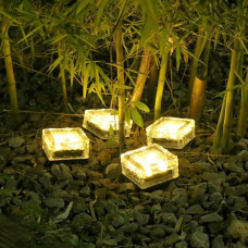 Садовий світильник LED RGB крижаний куб на сонячній батареї з автоввімкненням чотири кольори для вулиці та клумб