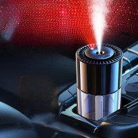 Аромадифузор для авто з проєкцією зірок, скляний корпус, 160 мл, 3 режими роботи, акумулятор 200 мА·год