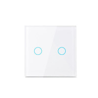 Розумний вимикач із двома каналами, сенсорне керування, білий