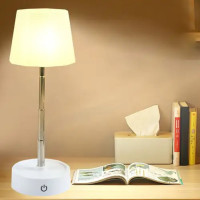 Настільна LED-лампа на акумуляторі з телескопічною підставкою, сенсорним керуванням і USB-портом