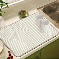 Коврик из микрофибры для сушки посуды 40×50 см, впитывающий и нескользящий, кухонный аксессуар HA-94