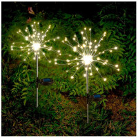 Сонячний газонний LED-світильник «Фейєрверк» з 180 лампами теплий білий клас захисту IP65