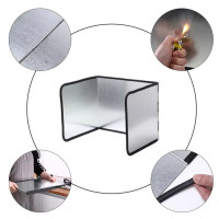 Складаний захисний екран для кухні від бризок олії та жиру, жароміцний, з нержавіючого металу