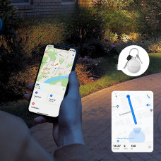 Розумний Bluetooth трекер для пошуку особистих речей, сумісний з Find My, білий та чорний
