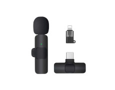 Петличный беспроводной микрофон K9 Wireless Lavalier Microphone с адаптером Lightning Type-C