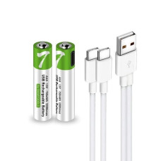 Комплект батарейок AAA 2 штуки з USB Type-C роз'ємом Smartools 1.5 В 750 мВт