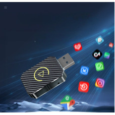 Бездротовий автомобільний адаптер CarPlay Android Auto USB Bluetooth чорний
