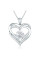 Женское ожерелье с кулоном в форме сердца Heart из циркония серебристое