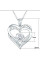 Женское ожерелье с кулоном в форме сердца Heart из циркония серебристое