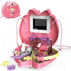 Дитячий косметичний набір Kids Pretend Toy Bag з дзеркалом і сумкою для макіяжу рожевий