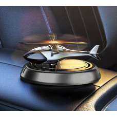 Ароматизатор у формі вертольота із сонячною панеллю, багаторазовий, чорний, гарденія