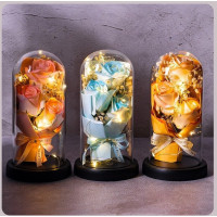 Мыло в виде букета роз с LED подсветкой, розовое, 23 см, KR-04