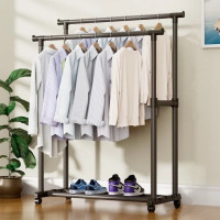 Двойная телескопическая напольная вешалка Double Pole 3 JL-DSG-8641, 78x150x42 см