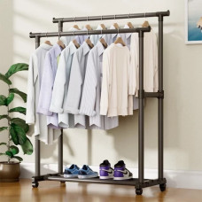 Подвійна телескопічна підлогова вішалка Double Pole 3 JL-DSG-8641, 78x150x42 см