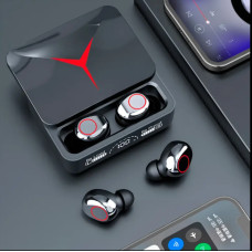 Бездротові навушники TWS M90 Pro із зарядним кейсом-повербанком, Bluetooth 5.3, активним шумозаглушенням і RGB