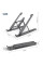 Регульована підставка для ноутбука Laptop Stand, пластик, 6 рівнів висоти, чорна, 10-17.3"