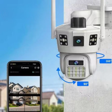 Вулична поворотна IP-камера 4G з датчиком руху, 12 Мп