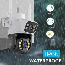 Вулична Wi-Fi IP-камера Q25 6 МП PTZ з LED-підсвіткою, датчиком руху та двобічним аудіозв'язком
