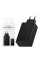 Мережевий зарядний пристрій 65W Trio з 2 Type-C і USB-A, підтримка швидкого заряджання PD 3.0/SFC/AFC, чорний