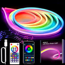 Силіконова світлодіодна гнучка стрічка 5 м RGB, силікон, 12-220V, декоративна