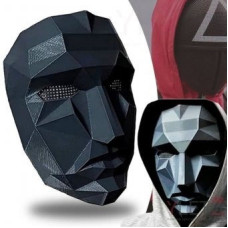 Маска Squid Game із серіалу «Гра в кальмара» пластикова з гумкою для косплею, рольових ігор, вечірок і Хел