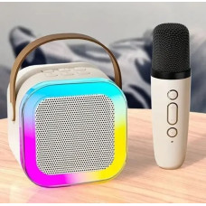 Міні-дитяче караоке K12 з бездротовим мікрофоном, портативною Bluetooth-колонкою і LED-підсвіткою