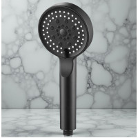 Душевая лейка Shower Set с держателем и шлангом, 4 режима, черная насадка для душа