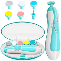 Электрический набор триммера для ногтей 6 в 1, детский и взрослый, безопасный маникюр и педикюр