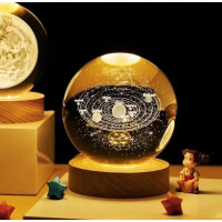 Светильник 3D ночник-шар «Солнечная система» с USB и теплой подсветкой
