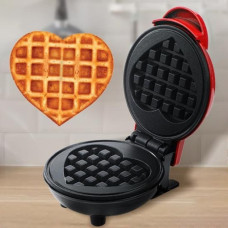 Електрична мінівафельниця Waffle Maker у формі серця, 350 Вт, антипригарне покриття, EU Plug