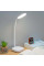 Світлодіодна настільна лампа з акумулятором, регульована за висотою та яскравістю, біла