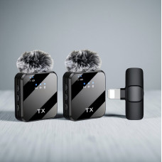 F12 портативний подвійний мінімікрофон 3 в 1, Lavalier мікрофон із шумозаглушенням, Lightning