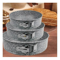 Форма для кекса EB-15209 с разъёмным корпусом, антипригарное мраморное покрытие, углеродистая сталь, 24–28 см