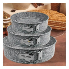 Форма для кексу EB-15209 з рознімним корпусом, антипригарне мармурове покриття, вуглецева сталь, 24-28 см