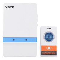 Бездротовий дверний дзвінок MZ VOYE BATTERY на батарейках для дому та квартири, білий, з дальністю 80 м