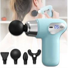 Портативний перкусійний масажер CY-009 для тіла, спини та м'язів із 4 насадками