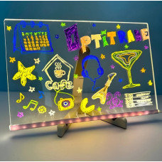 Світлодіодна дошка для нотаток і малювання ST-805 150х150 мм з USB-підсвіткою