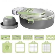 Багатофункціональна овочерізка Vegetable Cutter C351 з контейнером і вбудованими регульованими лезами — тертка для нарізання овочі