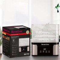 Электросушилка для фруктов и овощей Silver Love RB-912, 5 ярусов, 1000 Вт дегидратор