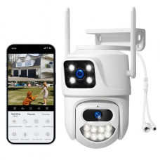 Вулична Wi-Fi IP-камера ICSEE Q09 8MP PTZ з автотрекінгом, нічним баченням і аудіозв'язком