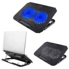 Охолоджувальна підставка для ноутбука 9-17 дюймів із двома вентиляторами та регулюванням нахилу XSTRIKE XS-11