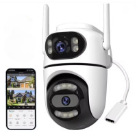 Вулична Wi-Fi PTZ камера відеоспостереження 360° Q2 Dual Lens AND Q2 з подвійним об'єктивом, нічним баченням